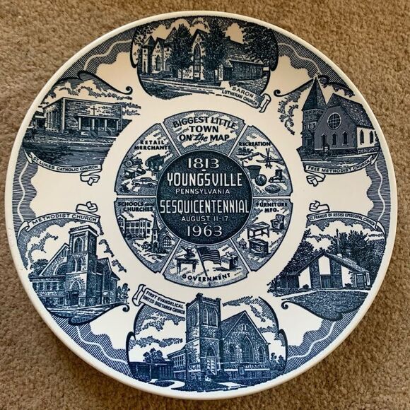 Youngsville Pennsylvania Sesquicentennial 1813-1963 Souvenir Plate - Picture 1 of 11
